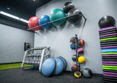 bosu balls medicine balls free weights personal training studio gym steel fitness morton grove