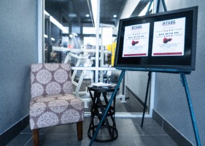 entrance of gym studio steel fitness morton grove